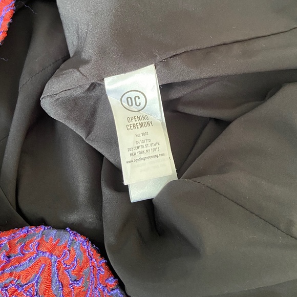 OPENING CEREMONY William Printed Buckle Mini Dress - size 8 - Picture 9 of 11